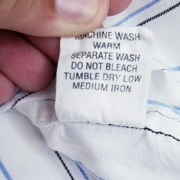 Kirra Men's Embroidered Logo White Blue Striped L - Picture 8 of 9